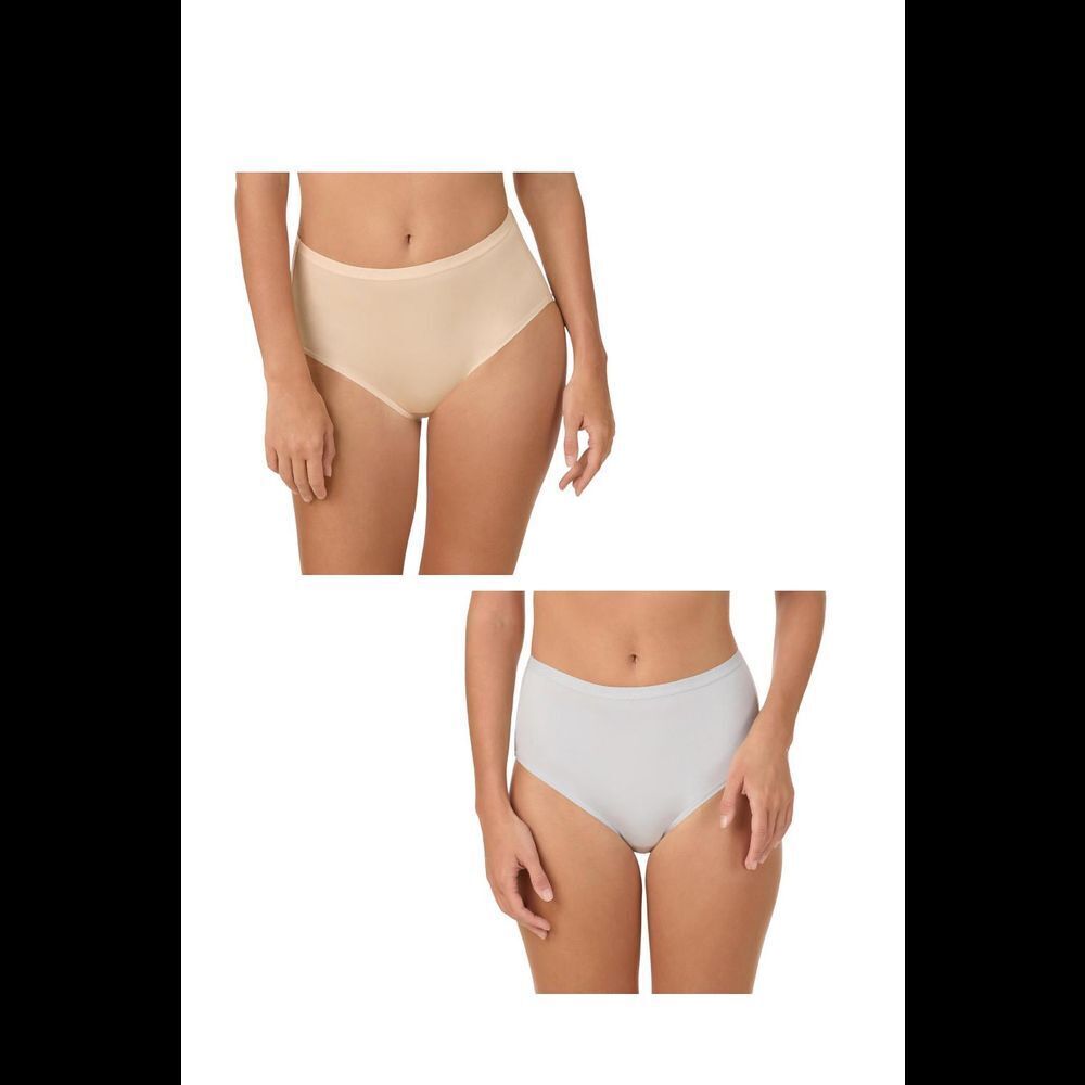 Comfort Code Women's 2pk Smooth Brief Beige/Gray -
